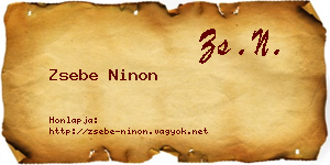 Zsebe Ninon névjegykártya